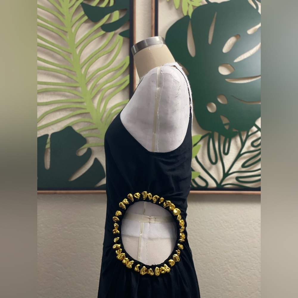 CULT GAIA SILVIA DRESS Black/Gold - Picture 11 of 15